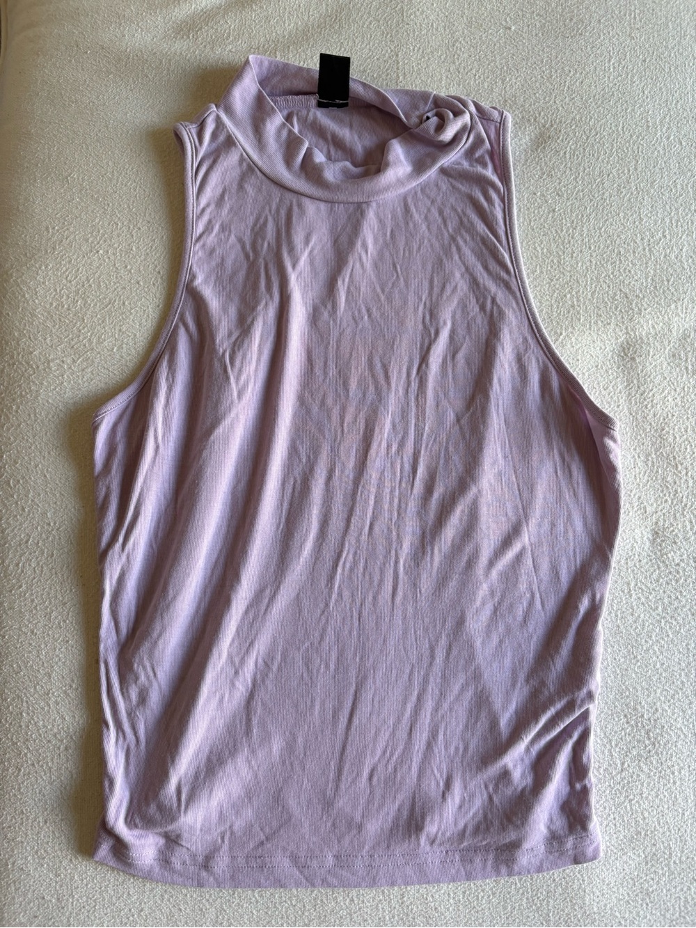 Shein Lavender Mock Neck Sleeveless Tank Top